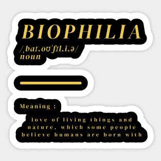 Word Biophilia Sticker